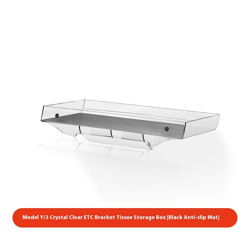 Tesla Model 3/Y Highlander Center Console Storage Bin - Non-Slip Organizer Tray for Screen and Elements Under the Screen (2024 Refresh)