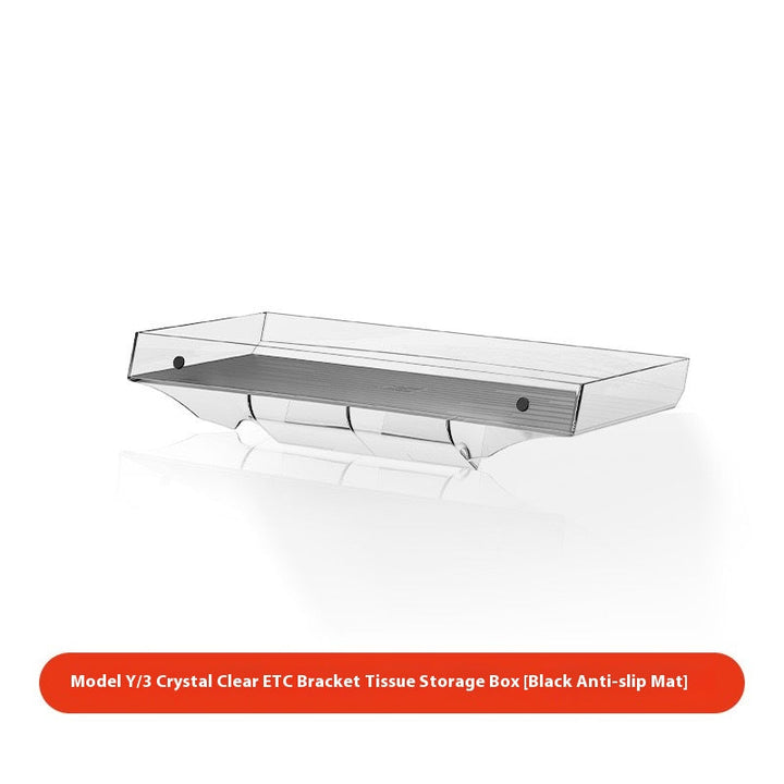 Tesla Model 3/Y Highlander Center Console Storage Bin - Non-Slip Organizer Tray for Screen and Elements Under the Screen (2024 Refresh)