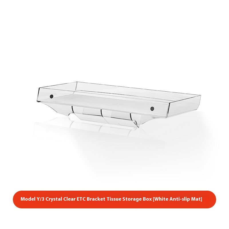 Tesla Model 3/Y Highlander Center Console Storage Bin - Non-Slip Organizer Tray for Screen and Elements Under the Screen (2024 Refresh)