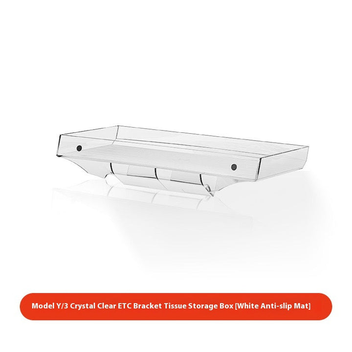 Tesla Model 3/Y Highlander Center Console Storage Bin - Non-Slip Organizer Tray for Screen and Elements Under the Screen (2024 Refresh)
