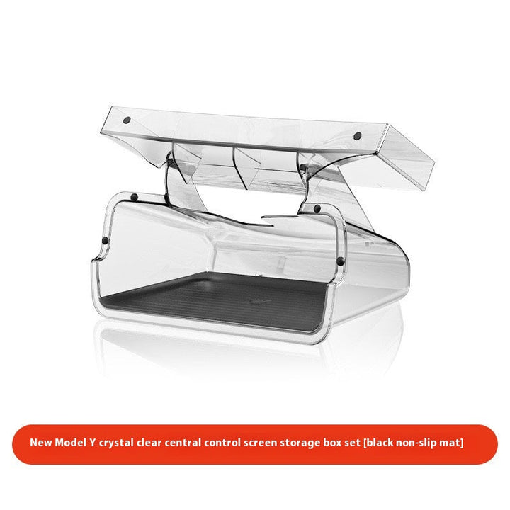 Tesla Model 3/Y Highlander Center Console Storage Bin - Non-Slip Organizer Tray for Screen and Elements Under the Screen (2024 Refresh)