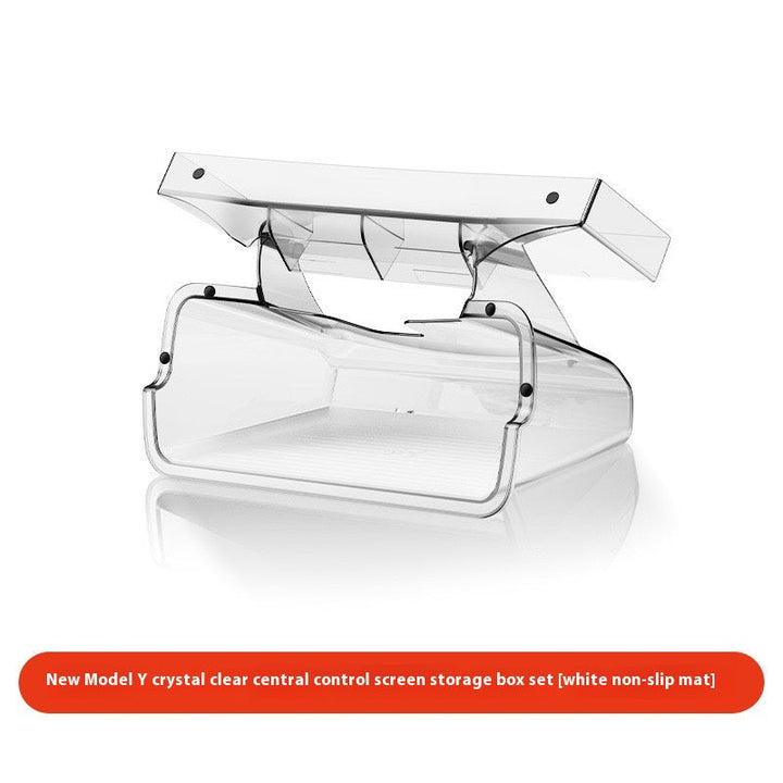 Tesla Model 3/Y Highlander Center Console Storage Bin - Non-Slip Organizer Tray for Screen and Elements Under the Screen (2024 Refresh)