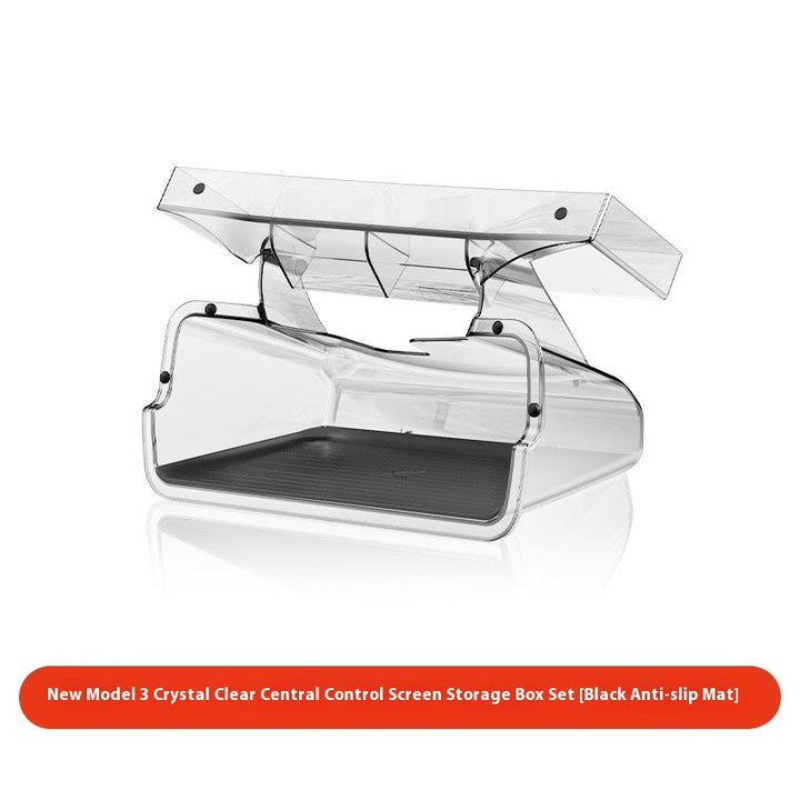 Tesla Model 3/Y Highlander Center Console Storage Bin - Non-Slip Organizer Tray for Screen and Elements Under the Screen (2024 Refresh)