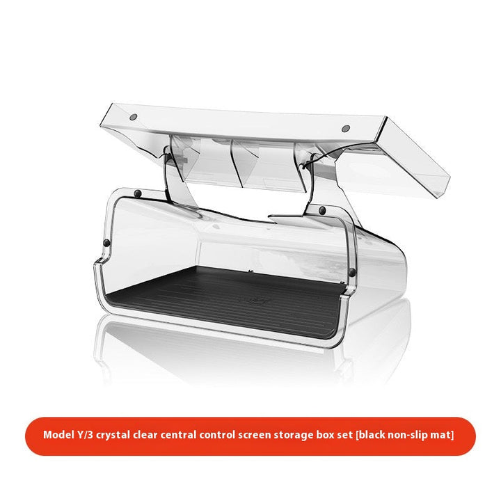 Tesla Model 3/Y Highlander Center Console Storage Bin - Non-Slip Organizer Tray for Screen and Elements Under the Screen (2024 Refresh)