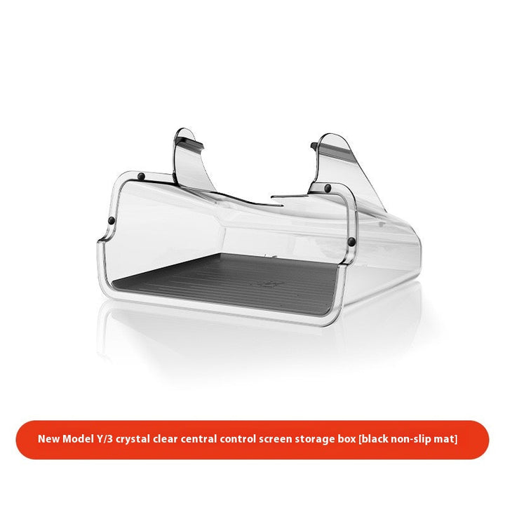 Tesla Model 3/Y Highlander Center Console Storage Bin - Non-Slip Organizer Tray for Screen and Elements Under the Screen (2024 Refresh)