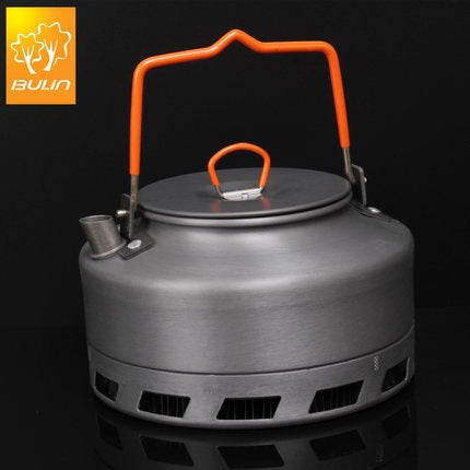 1.1 L Outdoor Camping Kettle with Heat Collecting Ring - Portable Coffee    and Tea Kettle for Hiking, Picnics, Backpacking