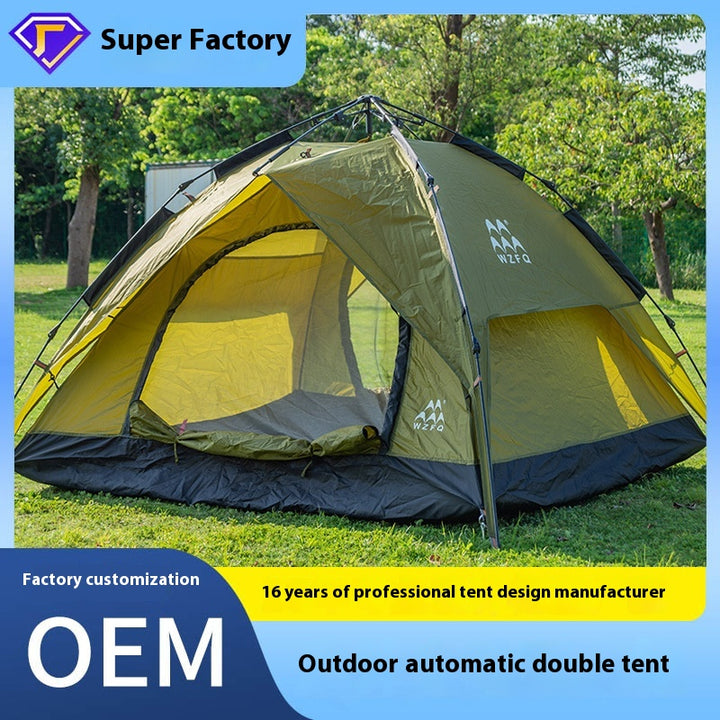 Automatic Pop-up Camping Tent for 3-4 People - Portable Folding Waterproof Outdoor Tent for Family Travel, Hiking and Adventure