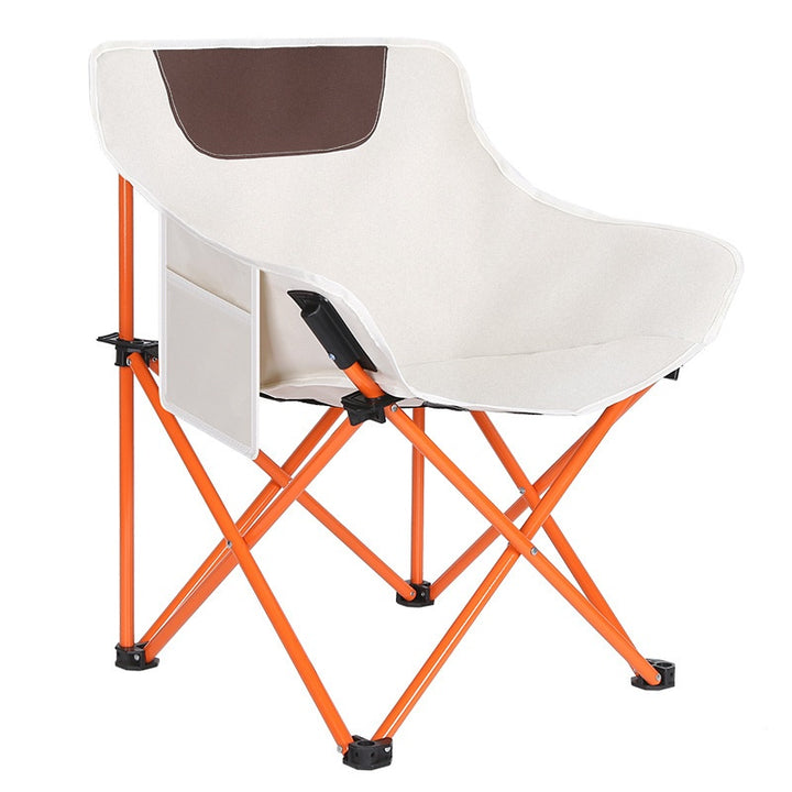 Camping Folding Chair Picnic Fishing Chair Art Sketching Chair Portable Backrest Moon Chair