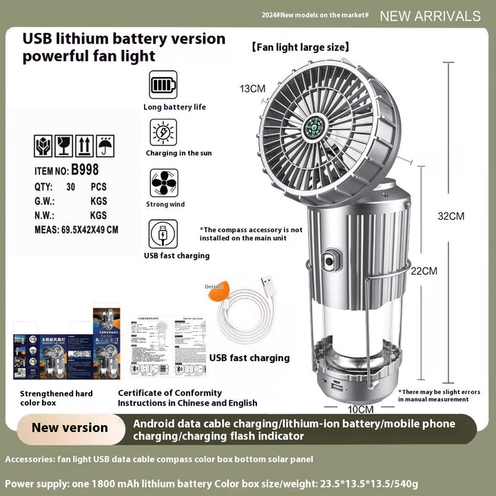 Versatile outdoor solar camping light