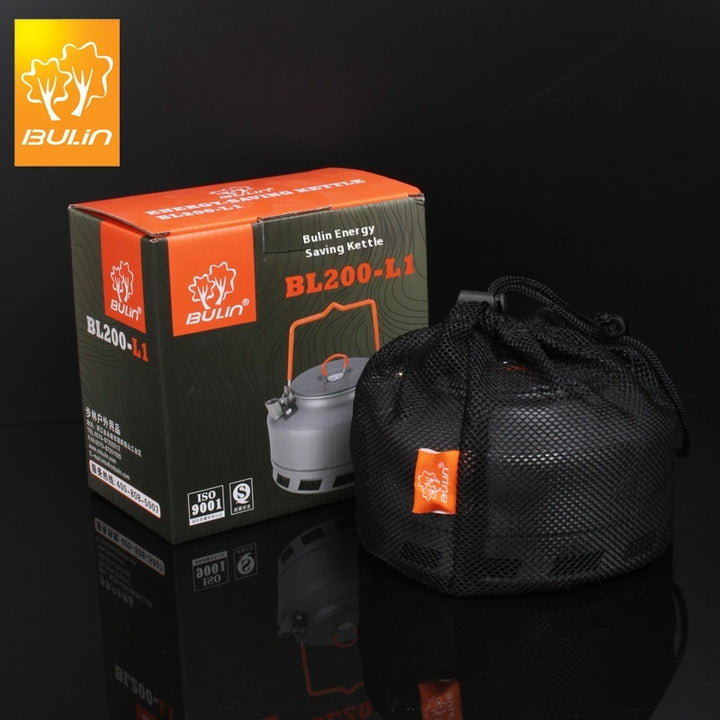 1.1 L Outdoor Camping Kettle with Heat Collecting Ring - Portable Coffee    and Tea Kettle for Hiking, Picnics, Backpacking