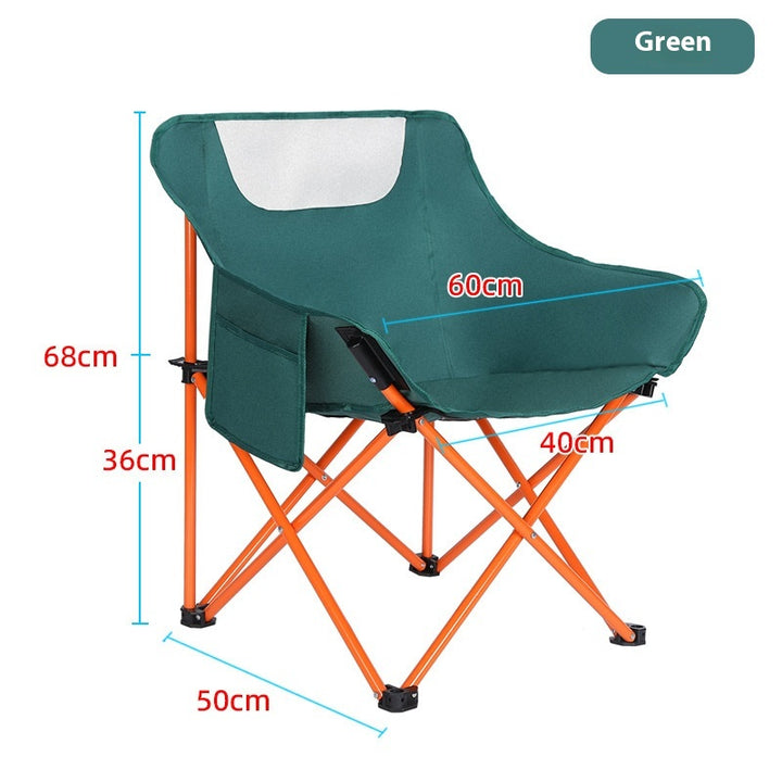 Camping Folding Chair Picnic Fishing Chair Art Sketching Chair Portable Backrest Moon Chair