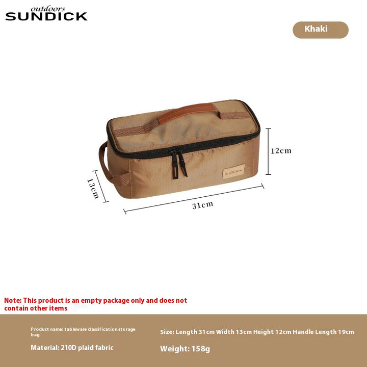 Outdoor picnic storage bag - portable gas tank stove storage bag - multi-function handheld equipment storage bag