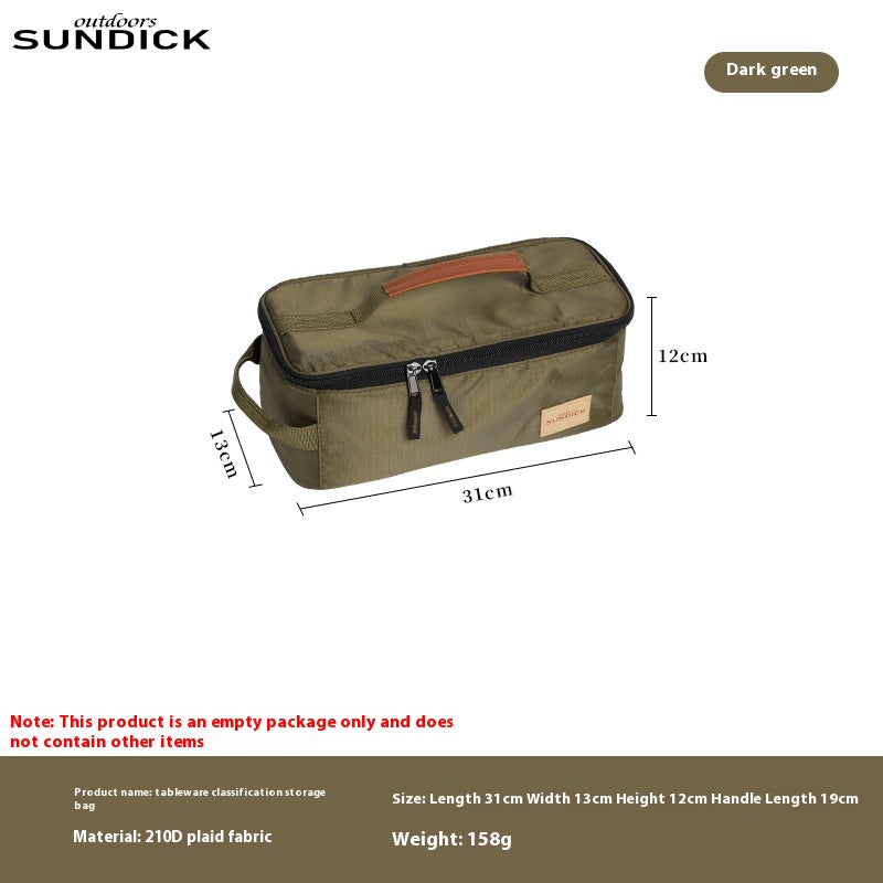 Outdoor picnic storage bag - portable gas tank stove storage bag - multi-function handheld equipment storage bag