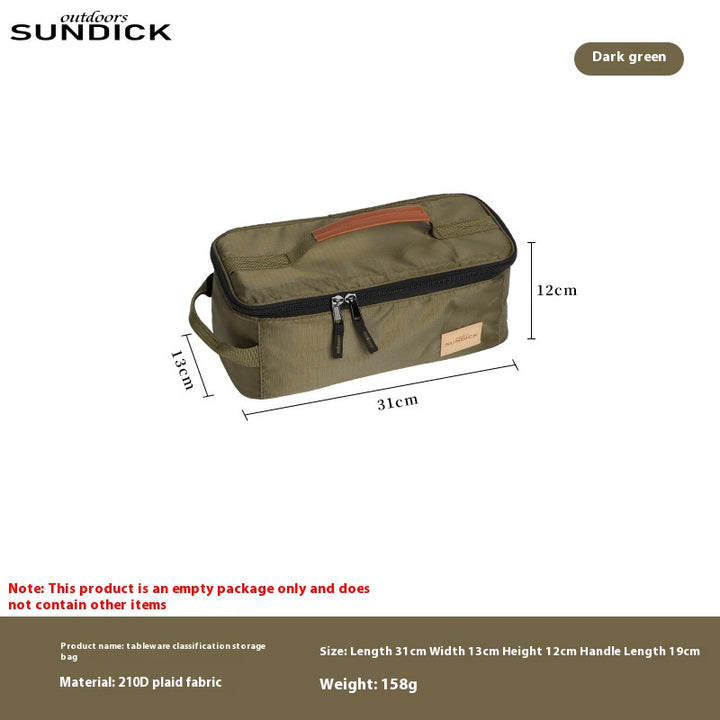 Outdoor picnic storage bag - portable gas tank stove storage bag - multi-function handheld equipment storage bag
