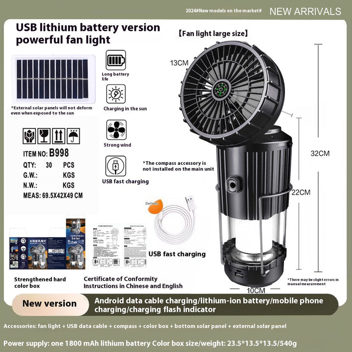 Versatile outdoor solar camping light