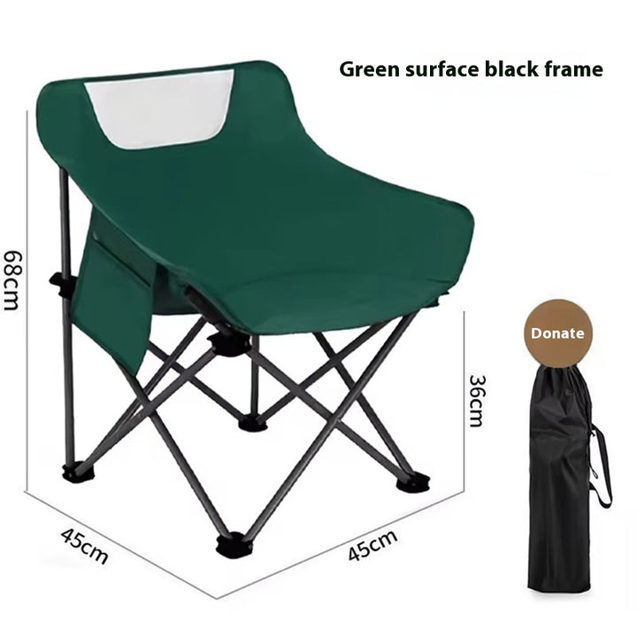 Camping Folding Chair Picnic Fishing Chair Art Sketching Chair Portable Backrest Moon Chair