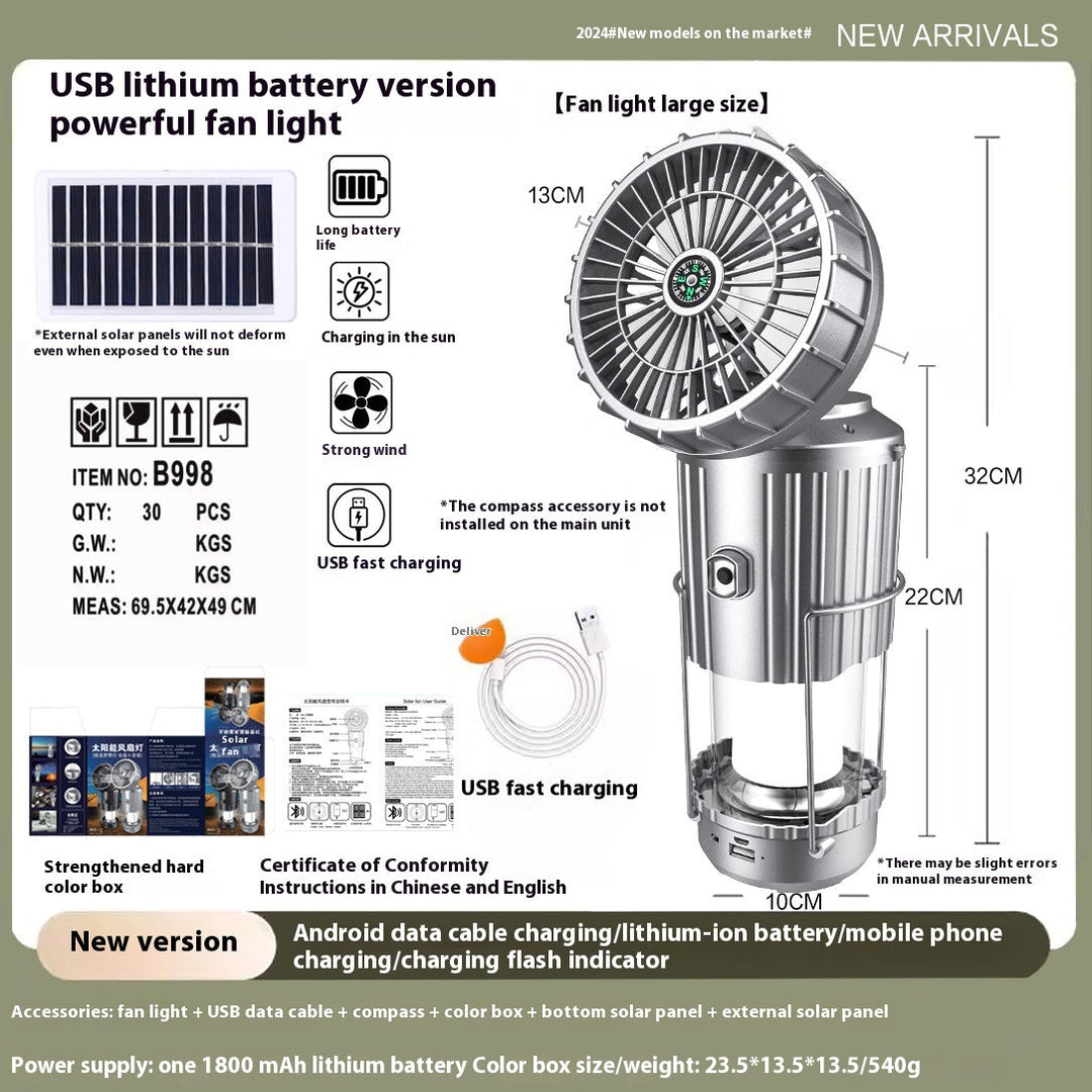 Versatile outdoor solar camping light