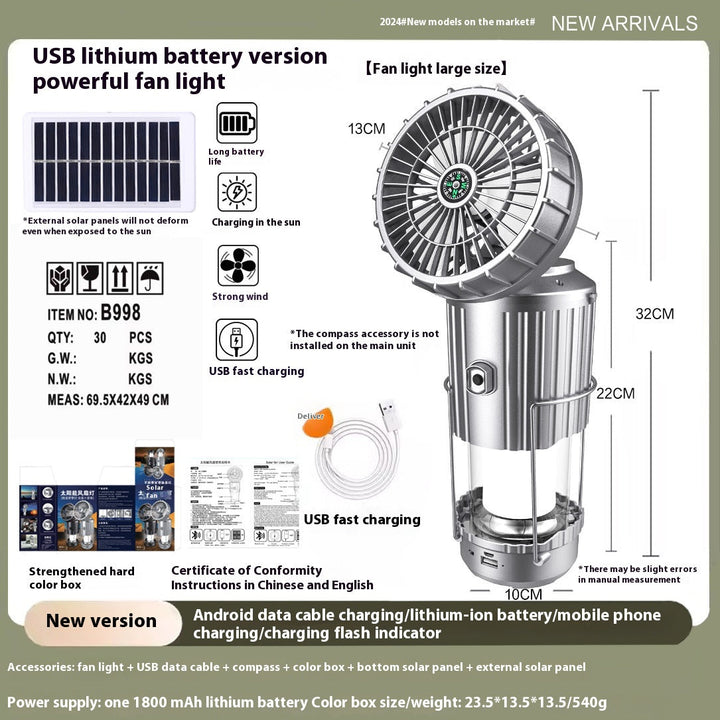 Versatile outdoor solar camping light