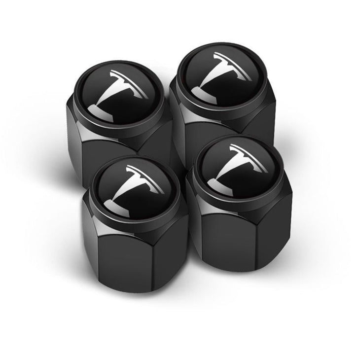 Custom Tesla Tire Valve Stem Caps for Model S, Model X, Model 3, Model Y & Roadster – Aluminum Anti - Theft Dustproof Air Valve Core Covers - Modxgear