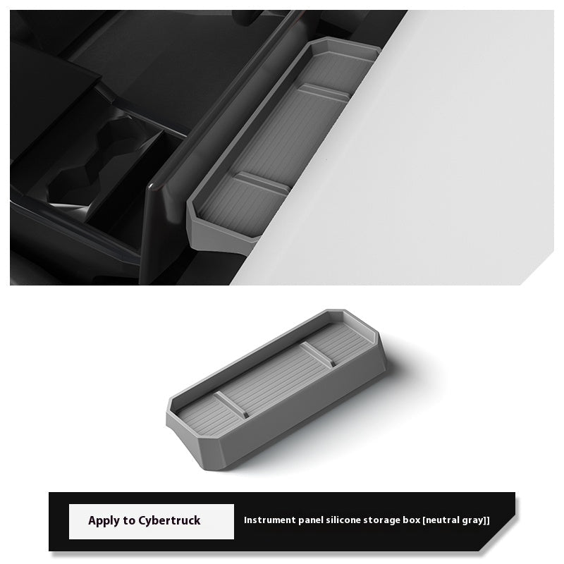 Cyber truck Dashboard Silicone Storage Box – Anti - Slip Organizer for Tesla Cyber truck Interior - Modxgear