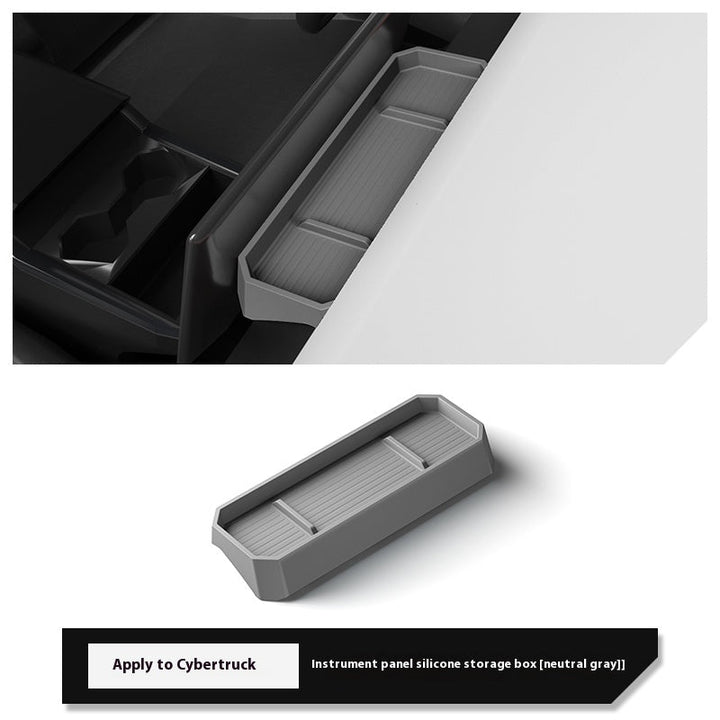 Cyber truck Dashboard Silicone Storage Box – Anti - Slip Organizer for Tesla Cyber truck Interior - Modxgear