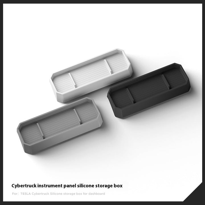 Cyber truck Dashboard Silicone Storage Box – Anti - Slip Organizer for Tesla Cyber truck Interior - Modxgear