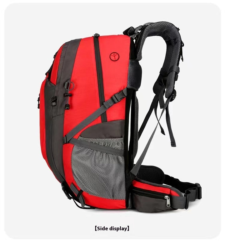 multi-functional hiking backpack for outdoor camping, large capacity travel day pack with waist support, trekking sports backpack form and women