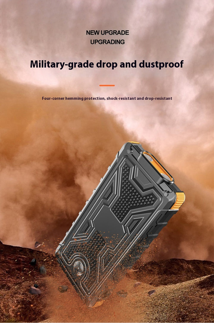 20000 m Ah Solar Power Bank with Compass – Outdoor Waterproof Portable Charger, Shockproof Dual USB, High Capacity Solar Power Bank for Camping, Hiking, Traveling