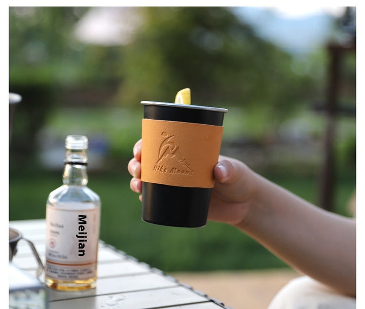 350 ML Stainless Steel Camping Mug - Portable Coffee Mug for Outdoor, Beer, Tea, Travel and Hiking