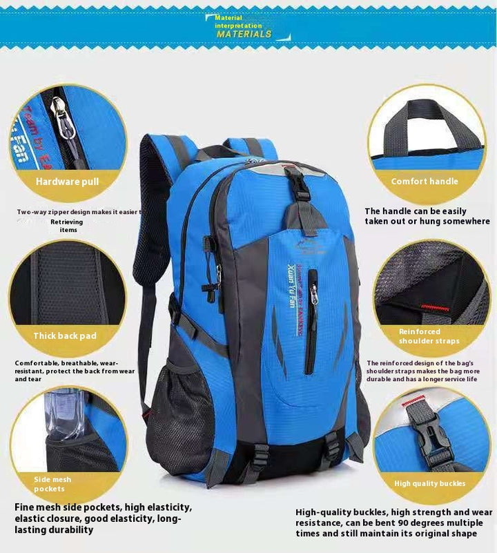 multi-functional hiking backpack for outdoor camping, large capacity travel day pack with waist support, trekking sports backpack form and women