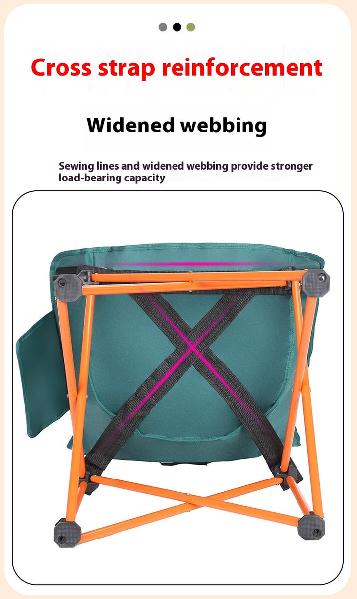 Camping Folding Chair Picnic Fishing Chair Art Sketching Chair Portable Backrest Moon Chair