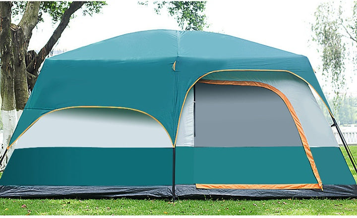 2-bedroom outdoor camping tent set - extra large, portable, fold able tent for multiple people - complete camping and picnic equipment for home, park and travel