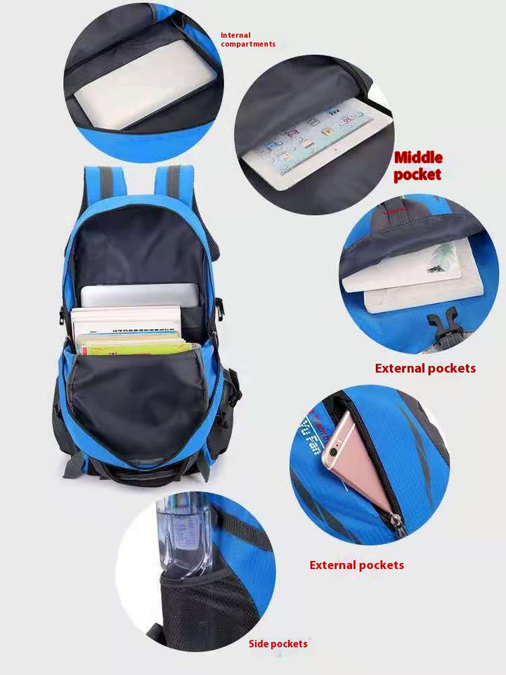 multi-functional hiking backpack for outdoor camping, large capacity travel day pack with waist support, trekking sports backpack form and women