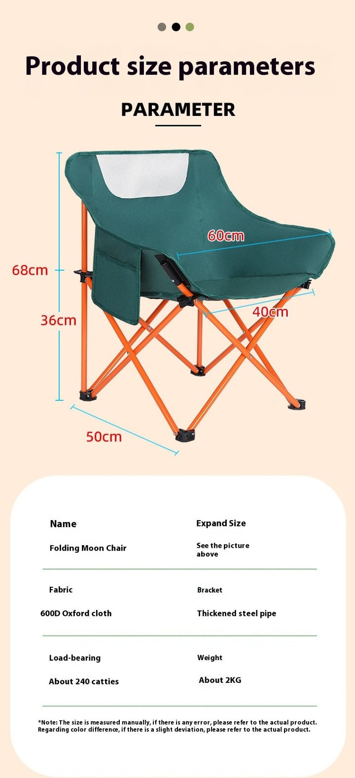 Camping Folding Chair Picnic Fishing Chair Art Sketching Chair Portable Backrest Moon Chair