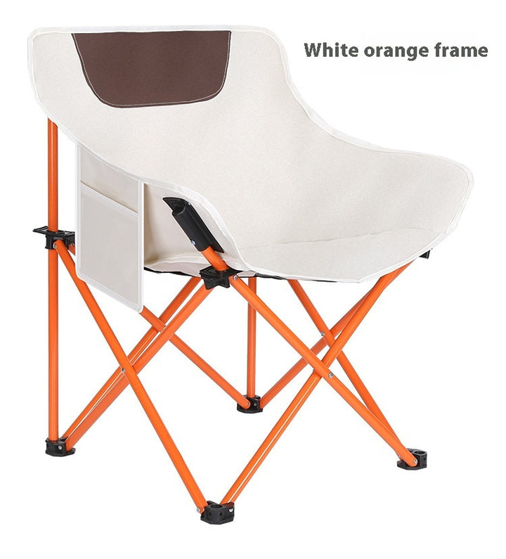 Camping Folding Chair Picnic Fishing Chair Art Sketching Chair Portable Backrest Moon Chair