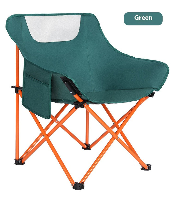 Camping Folding Chair Picnic Fishing Chair Art Sketching Chair Portable Backrest Moon Chair