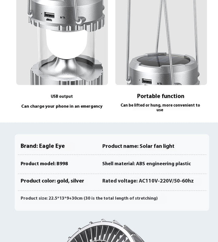Versatile outdoor solar camping light