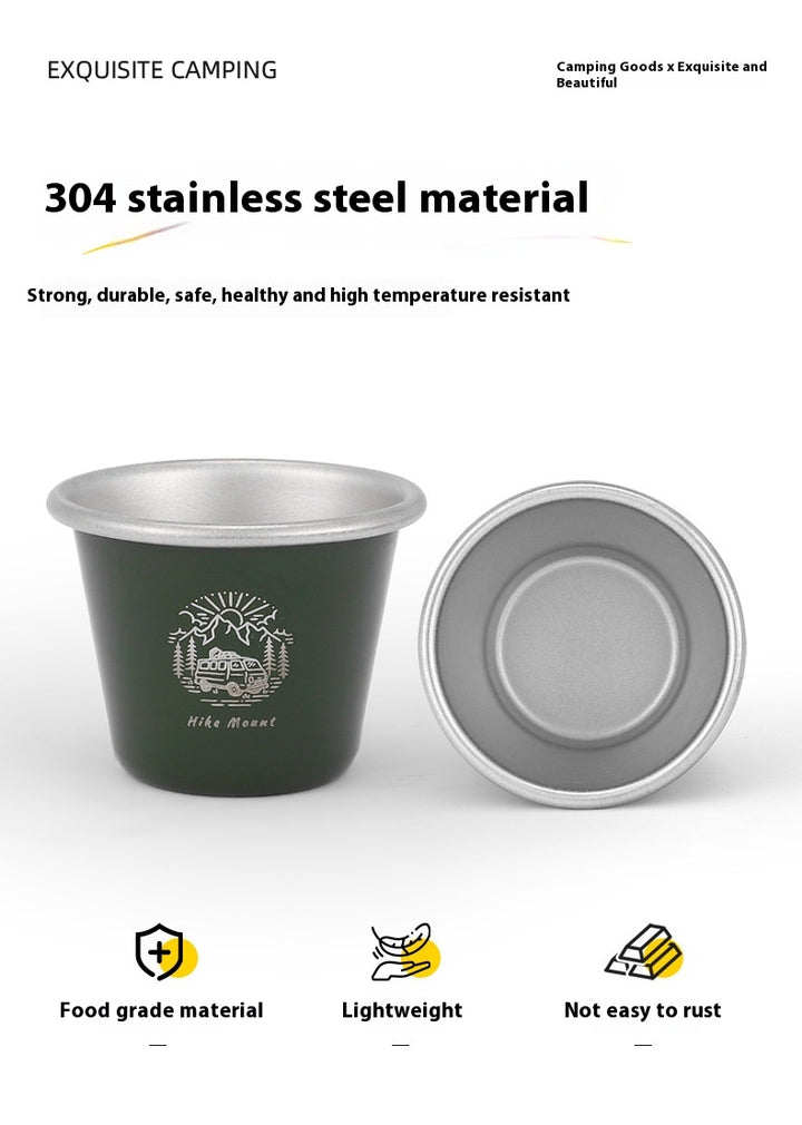 350 ML Stainless Steel Camping Mug - Portable Coffee Mug for Outdoor, Beer, Tea, Travel and Hiking