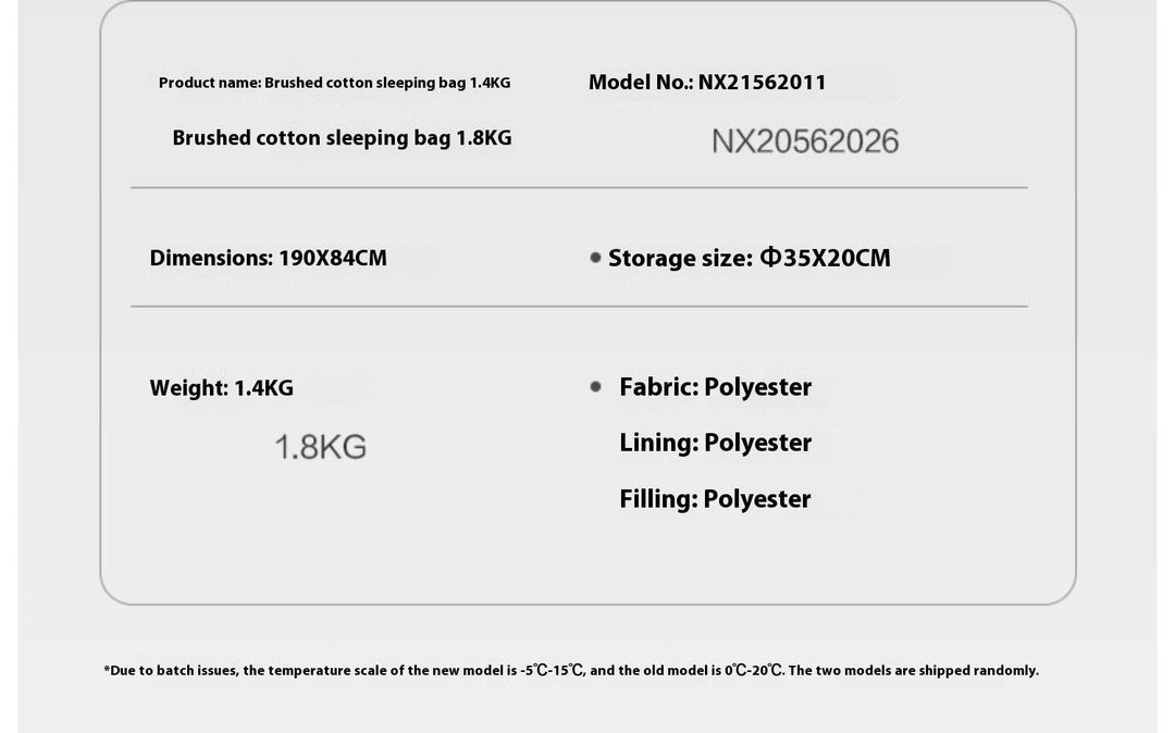 Adult Thickened Winter Sleeping Bag