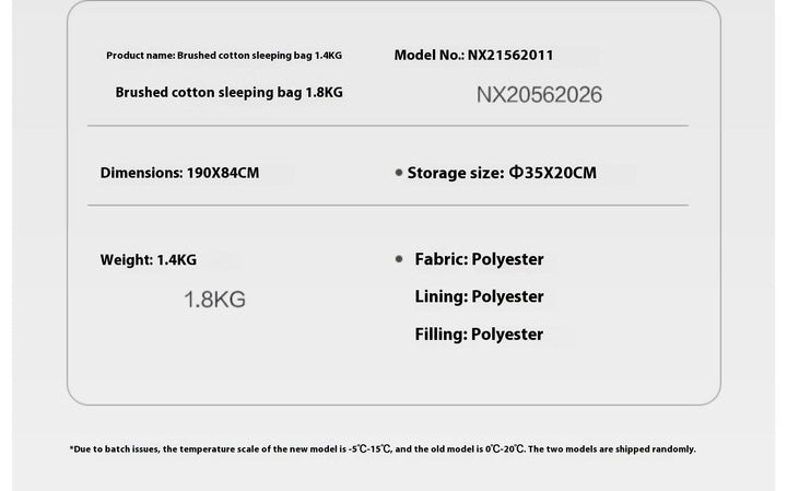 Adult Thickened Winter Sleeping Bag
