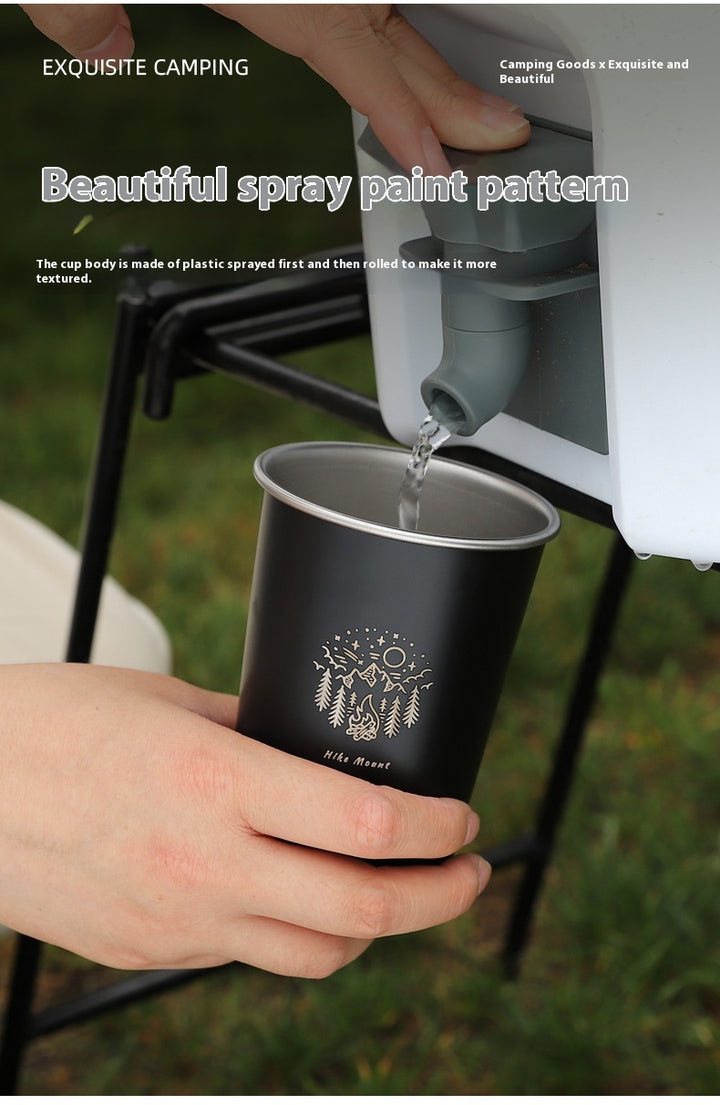 350 ML Stainless Steel Camping Mug - Portable Coffee Mug for Outdoor, Beer, Tea, Travel and Hiking