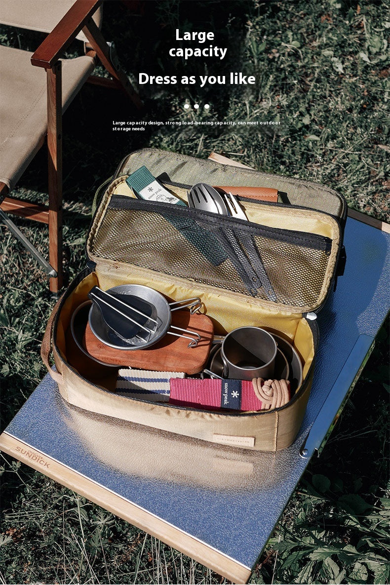Outdoor picnic storage bag - portable gas tank stove storage bag - multi-function handheld equipment storage bag