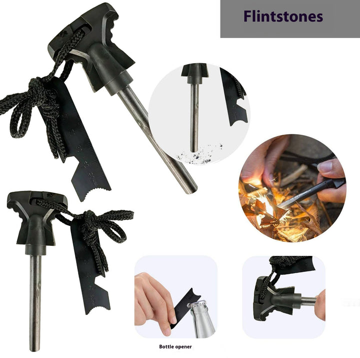 13-in-1 Outdoor Survival Gear Set - Emergency Tactical Tool with Fire Starter, Whistle, Compass, First Aid Kit, Multi-Tool for Camping, Hiking and Disaster Preparedness