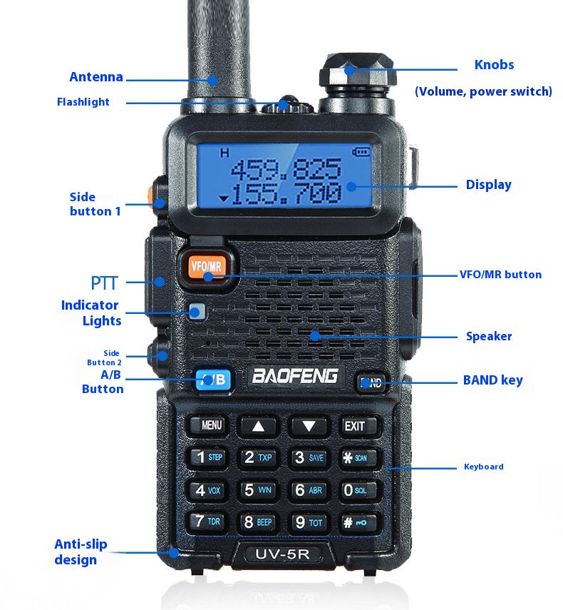 High Power USB Rechargeable Two-Way Radio - Long Range Intercom for Outdoor, Restaurant and Residential Use