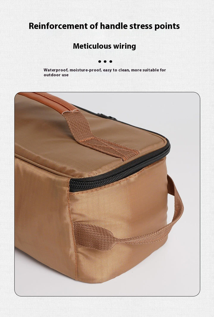 Outdoor picnic storage bag - portable gas tank stove storage bag - multi-function handheld equipment storage bag