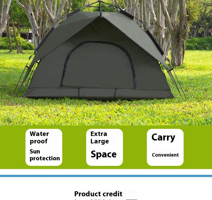 Automatic Pop-up Camping Tent for 3-4 People - Portable Folding Waterproof Outdoor Tent for Family Travel, Hiking and Adventure