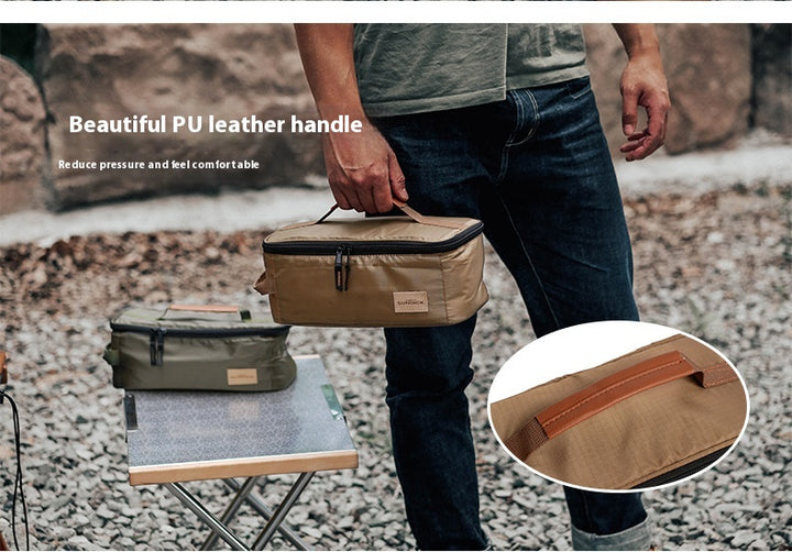 Outdoor picnic storage bag - portable gas tank stove storage bag - multi-function handheld equipment storage bag