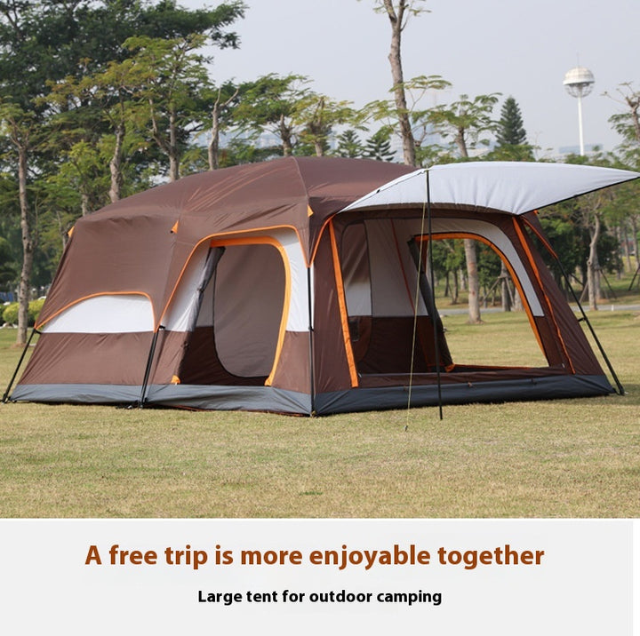 2-bedroom outdoor camping tent set - extra large, portable, fold able tent for multiple people - complete camping and picnic equipment for home, park and travel