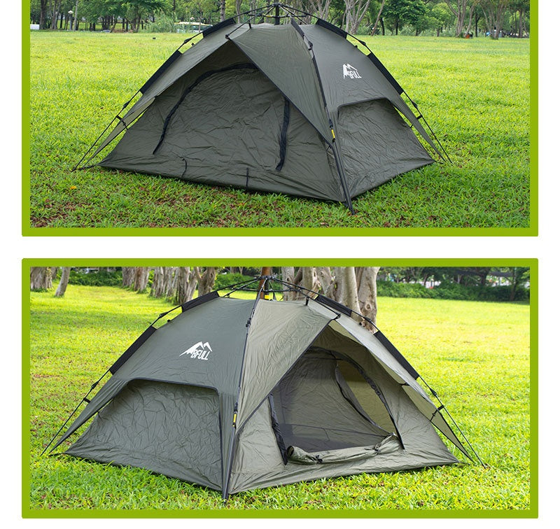 Automatic Pop-up Camping Tent for 3-4 People - Portable Folding Waterproof Outdoor Tent for Family Travel, Hiking and Adventure