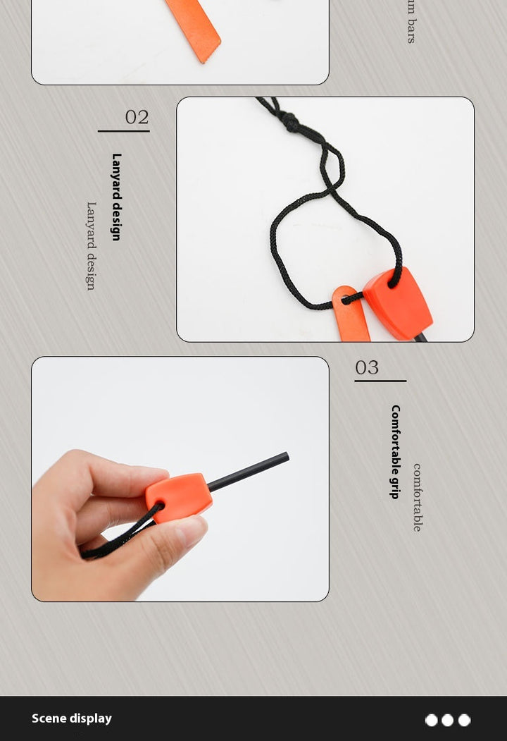 Mini Solid Magnesium Iron Tinder Stick - Waterproof Magnesium Flint Stick for Camping, Survival, Hiking, Outdoor Emergency Gear